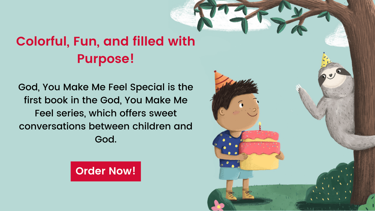 Colorful, Fun, and filled with Purpose! God, You Make Me Feel Special is the first book in the God, You Make Me Feel series, which offers sweet conver